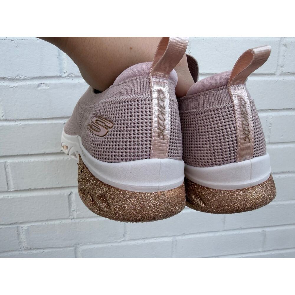 Skechers glide step / size 8.5 gold and nude pink - Picture 10 of 11
